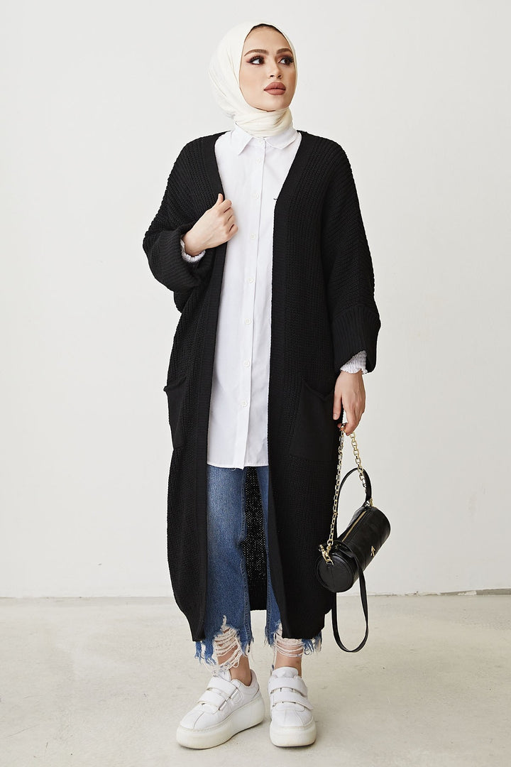 MDS Women Farah Soft Sleeve Cardigan - Black - Sahuayo de Morelos