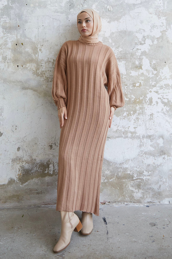 MDS Women Lovisa Threaded Knit Dress - Milky Coffee - Jette