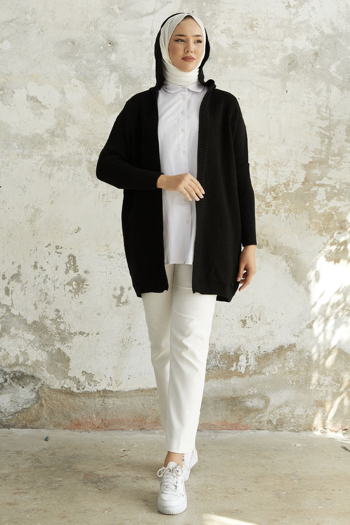 MDS Women Kitty Hooded Cardigan - Black - Clifton Park