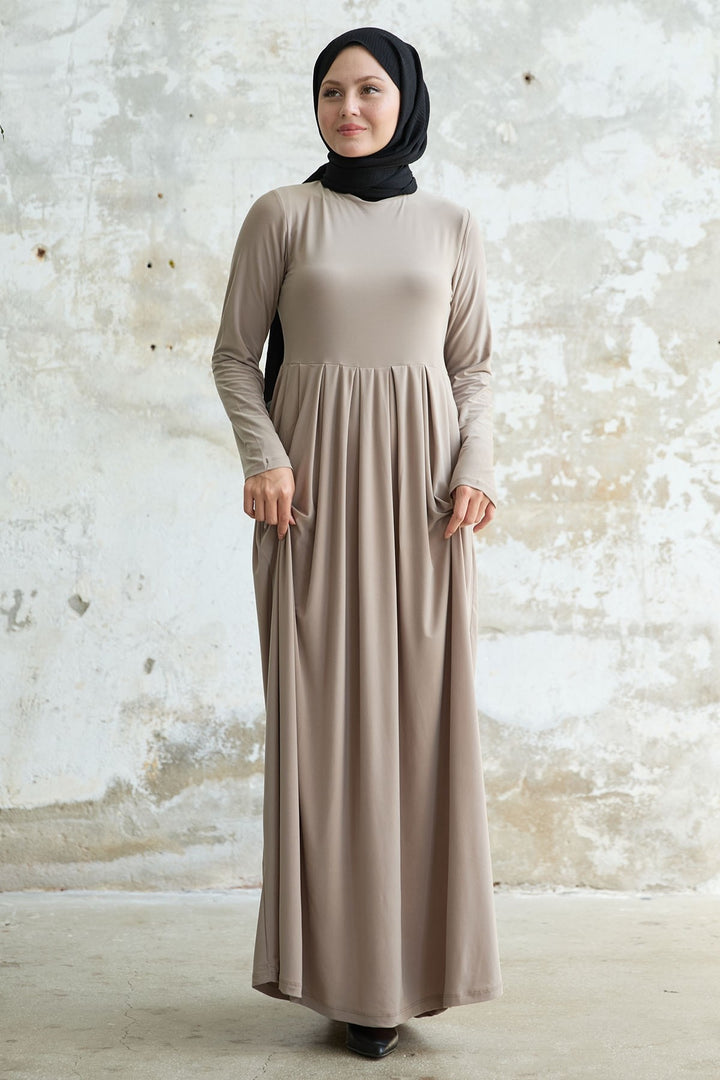 MDS Women Sandy Pocket Dress - Beige - Città di Castello