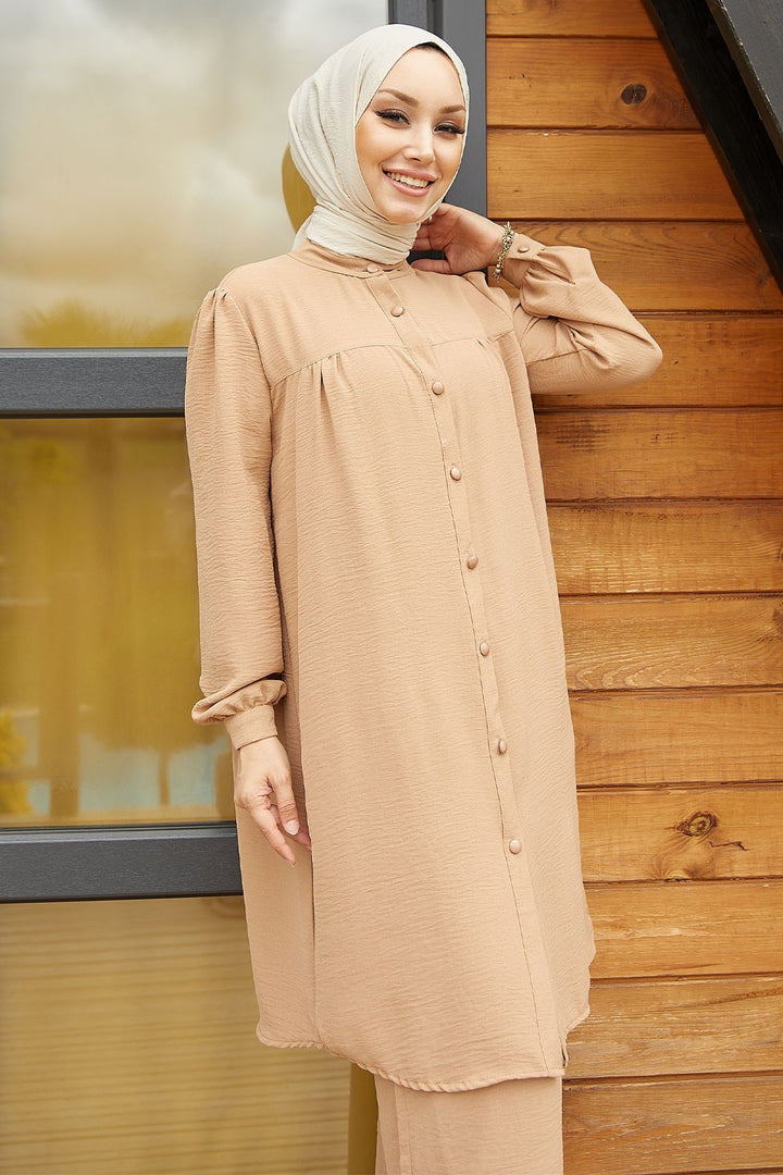 MDS Women Arfa Ayrobin Buttoned Casual Suit - Milky Coffee - Dortmund