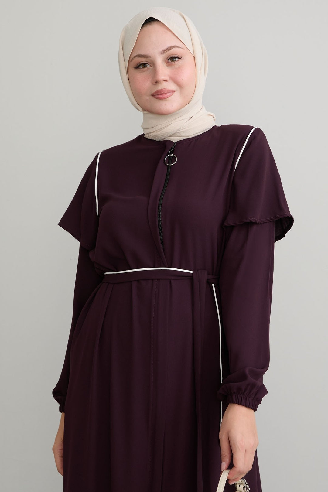 MDS Women Sleeveless Detailed Purple Abaya - Saint-Martin-d’Hères