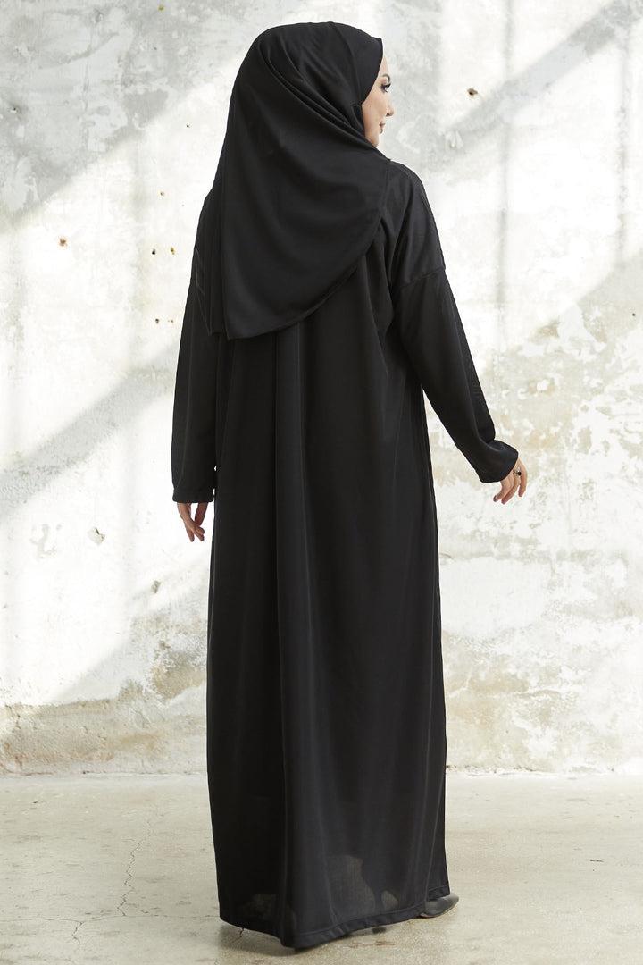 MDS Women One Piece Prayer Outfit - Black - Villaflores