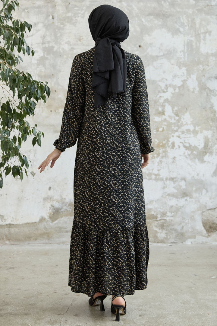 MDS Women Crispy Daisy Casual Viscose Dress - Black - Yevpatoriia