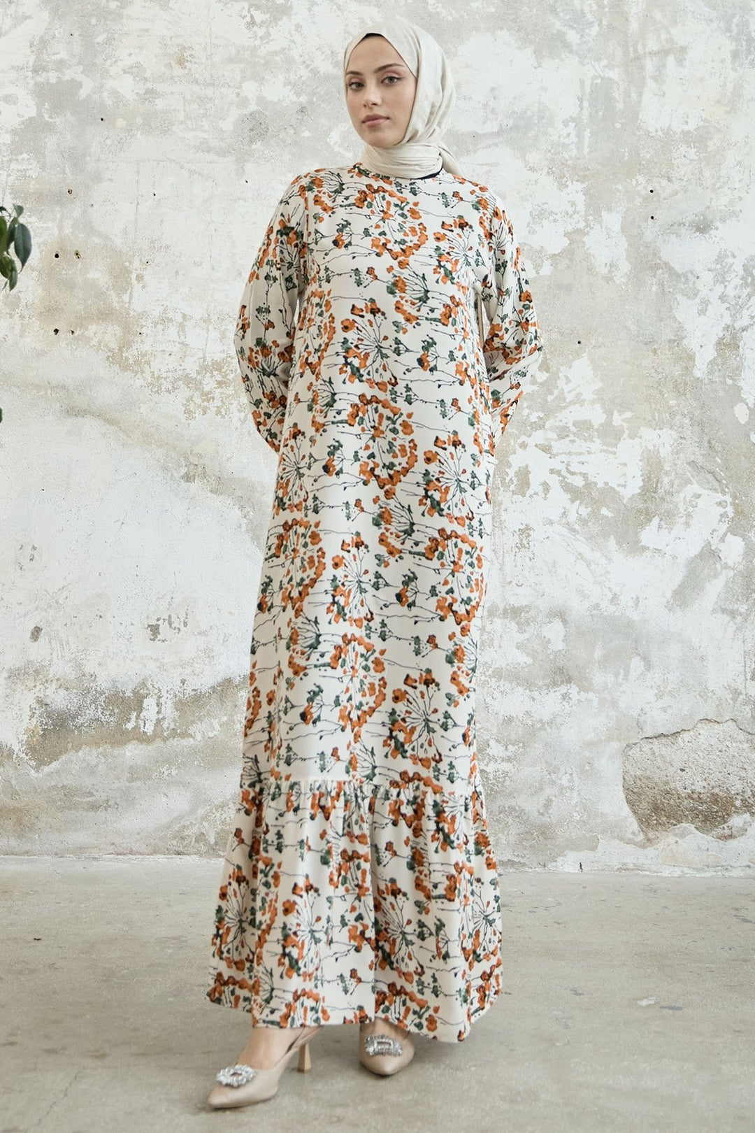 MDS Women Calanchoe Flowered Viscose Dress - Orange - Chiapa de Corzo