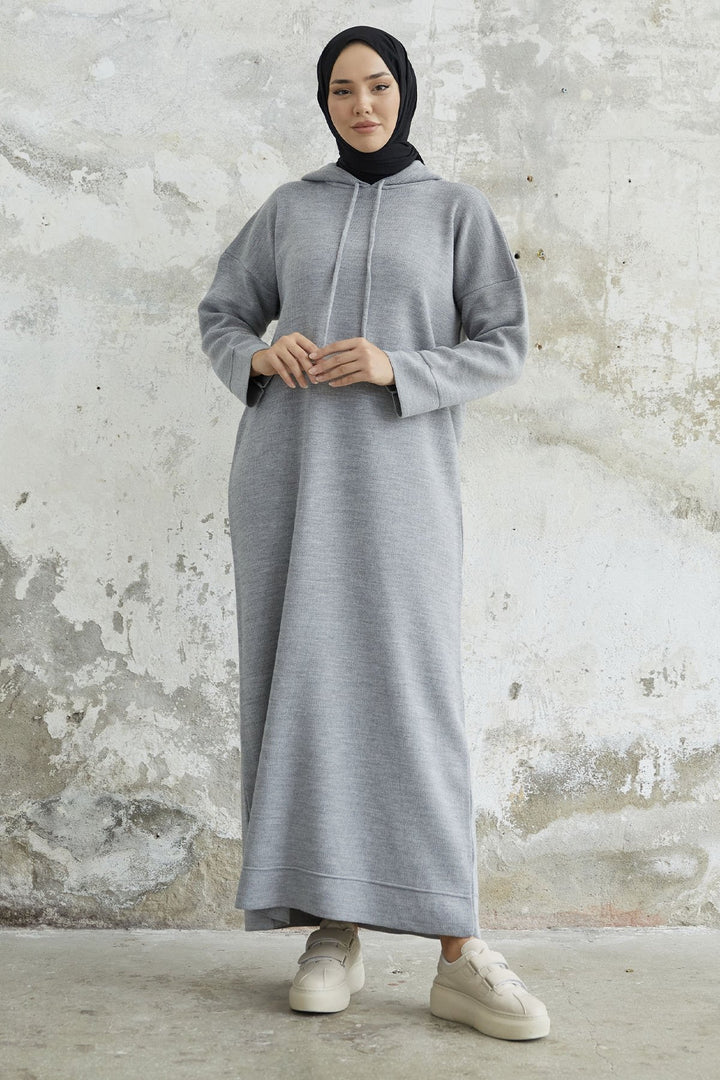 MDS Women Ivona Hooded Knit Dress - Gray - Le Cannet