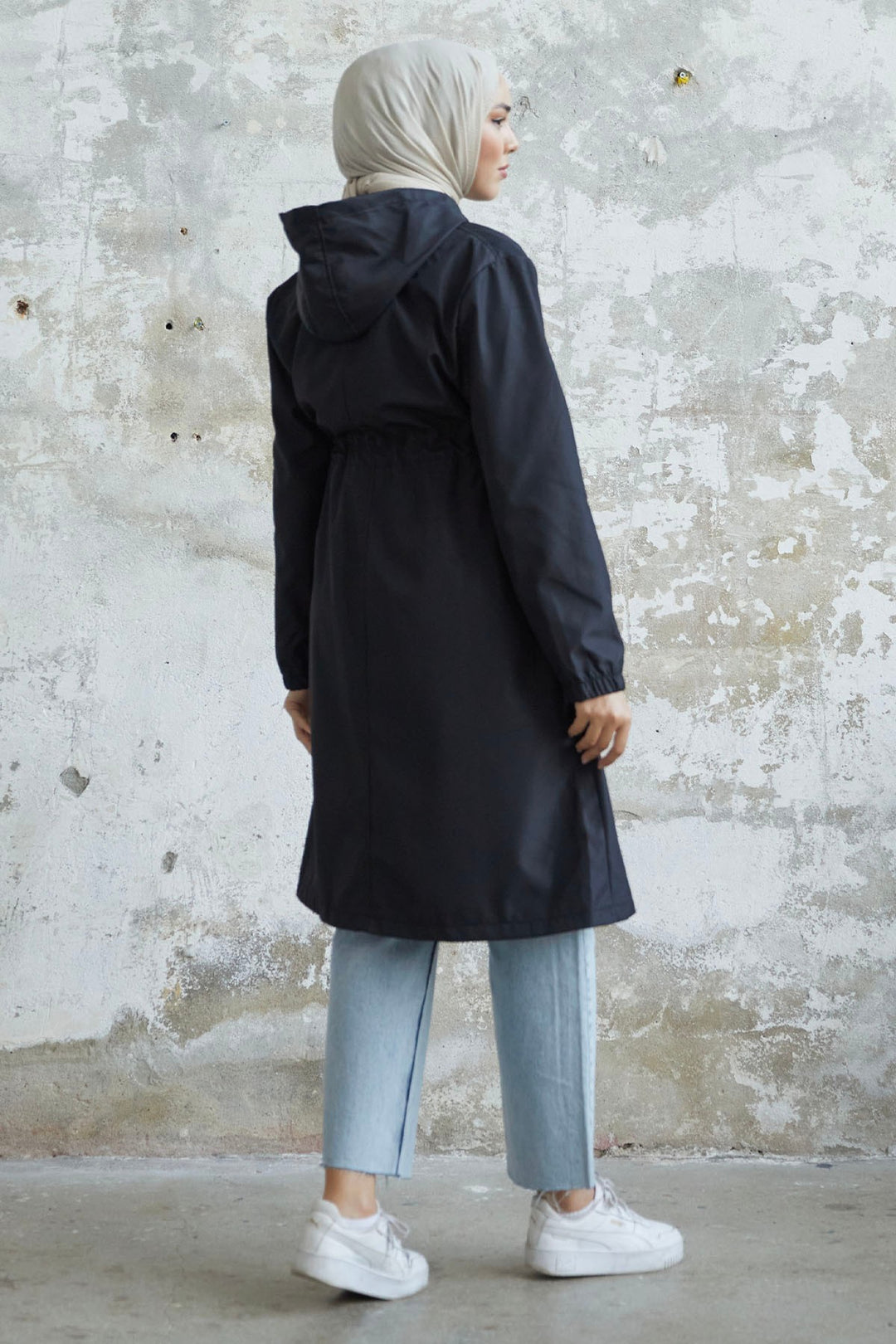 MDS Women Rufina Patterned Pocket Trench Coat - Black - Brossard