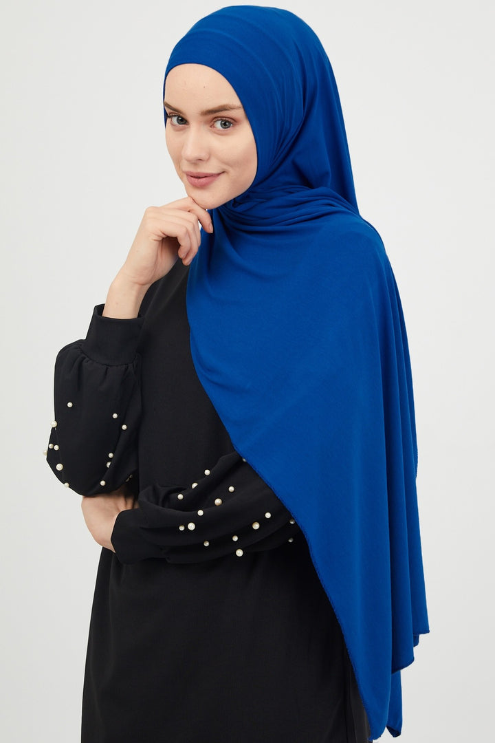 MDS Women Liny Knitted Shawl - Sax Blue - Crewe
