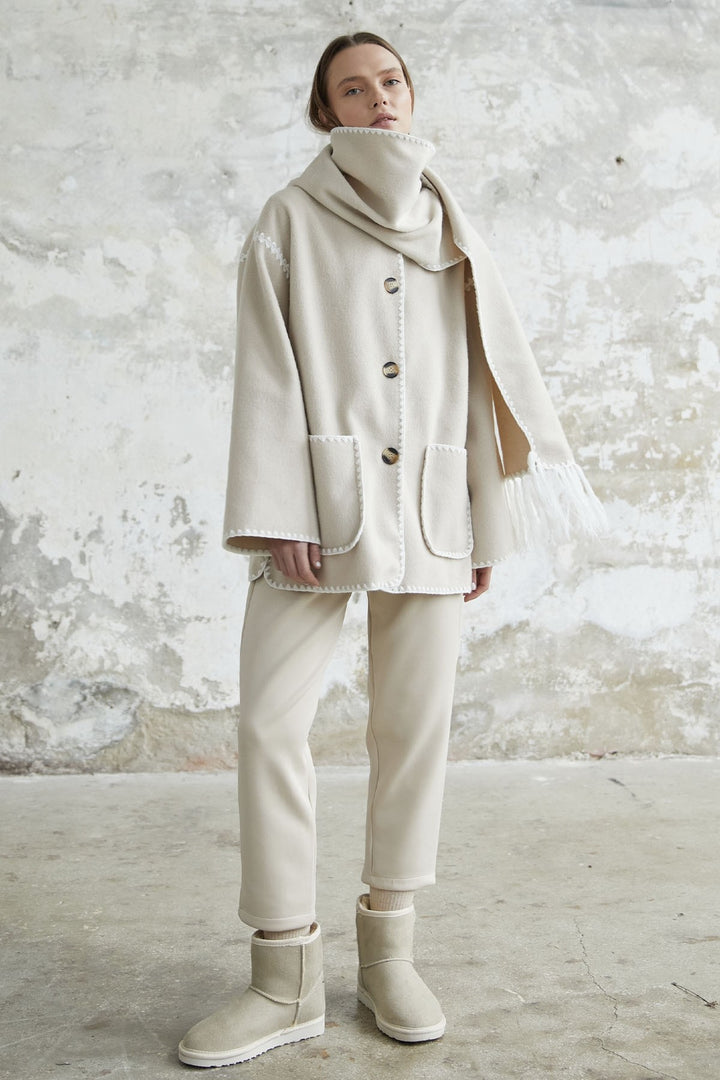 MDS Women Alira Quilted Stamp Jacket - Beige - Kempen