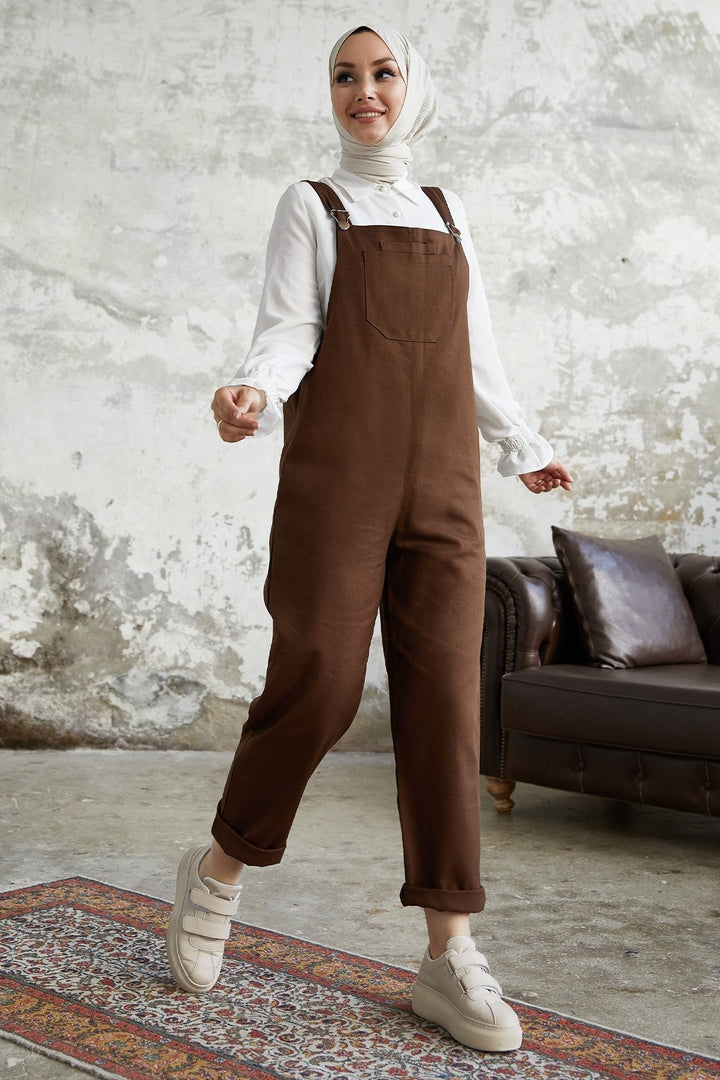 MDS Women Lindy Strap Overalls - Bitter Coffee - Cologne