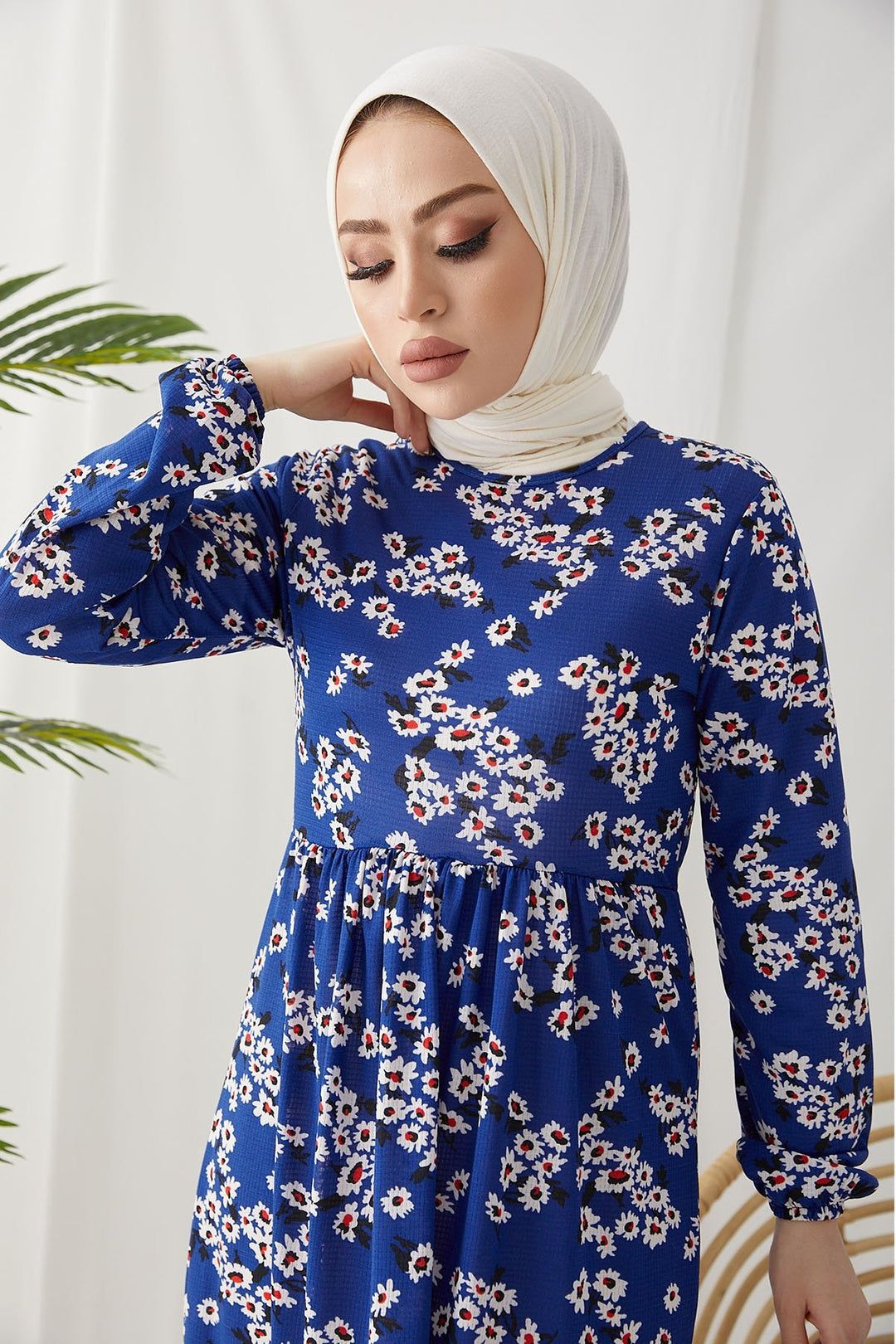 MDS Women Lesa Floral Straw Belted Dress - Indigo - Millcreek