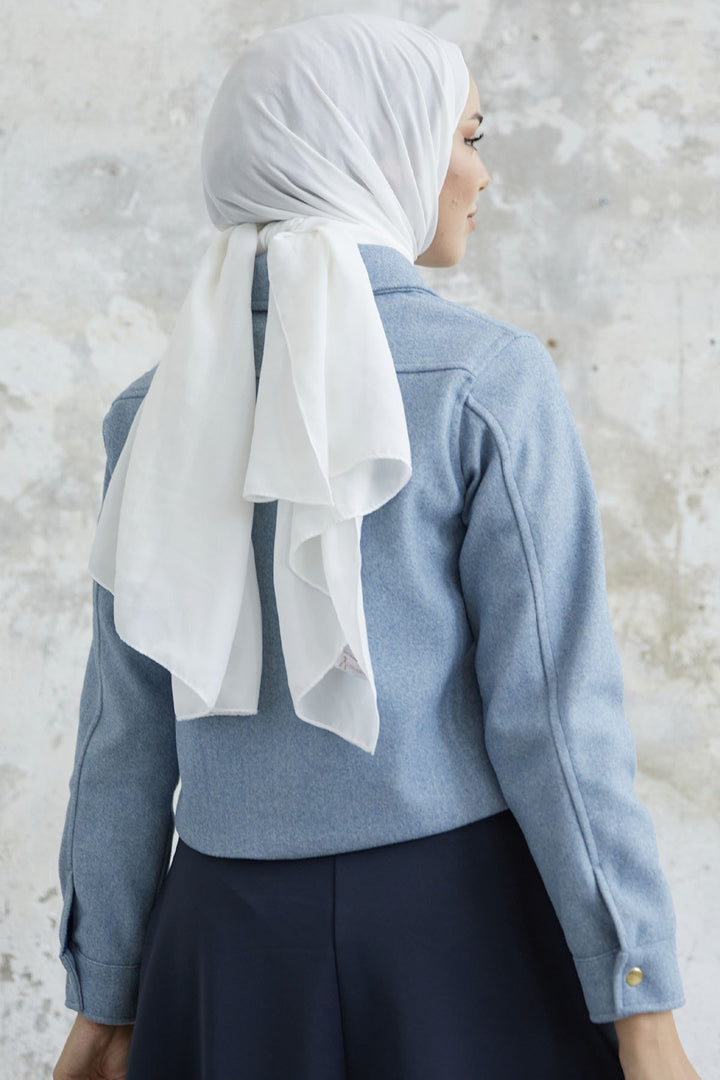 MDS Women Liesa Cover Pocket Cashmere Jacket - Baby Blue - Romford