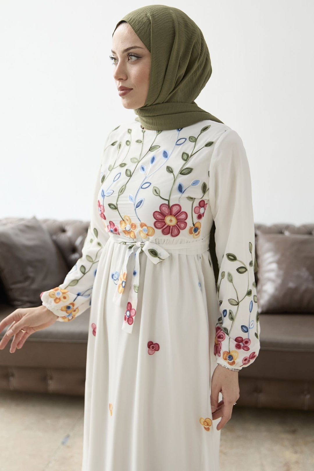 MDS Women Flowers Daisy Chiffon Dress - White - Ciudad de Huajuapam de León