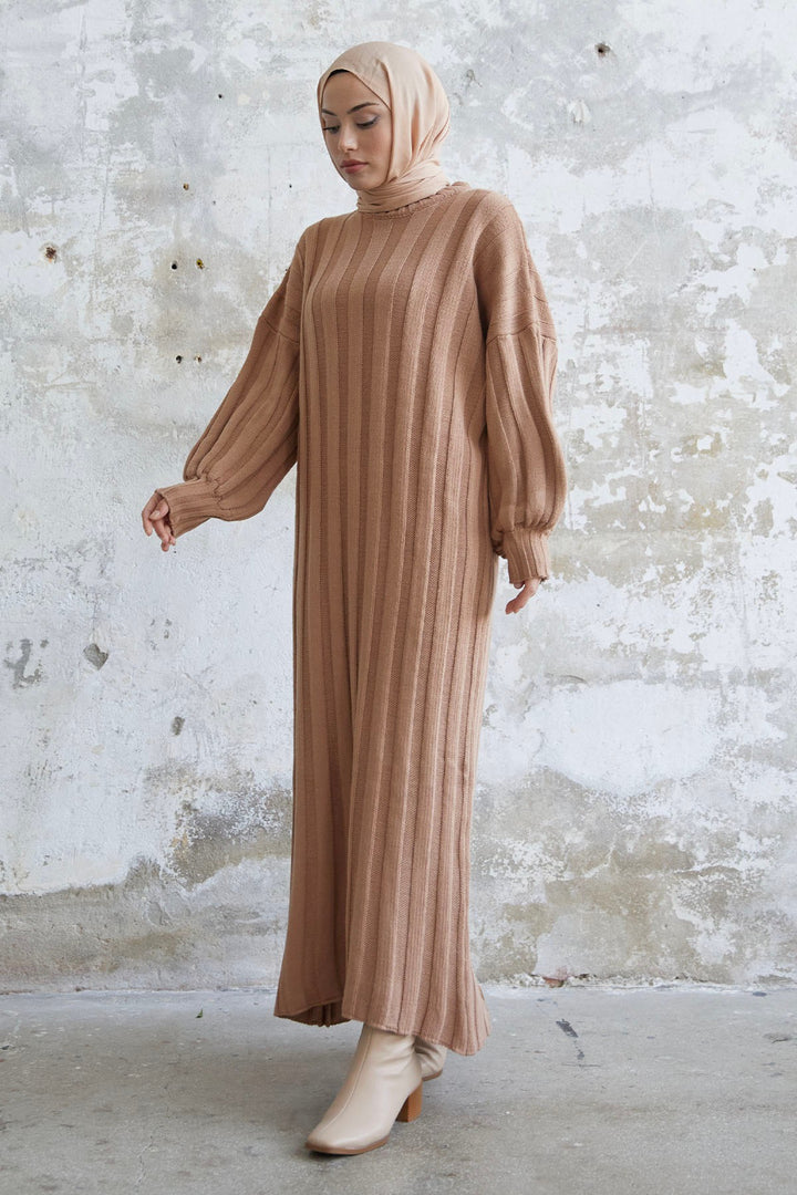 MDS Women Lovisa Threaded Knit Dress - Milky Coffee - Jette