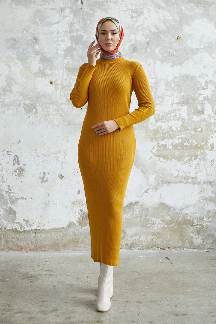 MDS Women Loyes Threaded Knit Dress - Mustard - Clinton