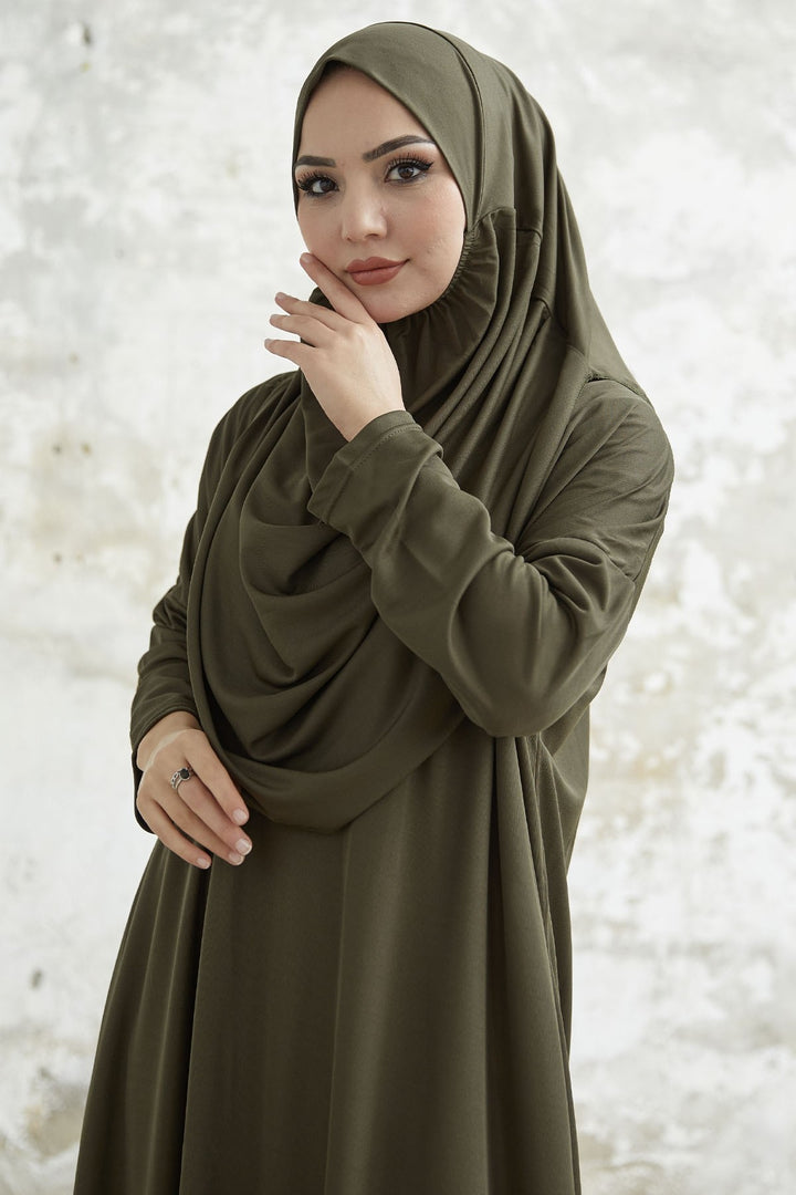 MDS Women One Piece Prayer Dress - Khaki - Douai