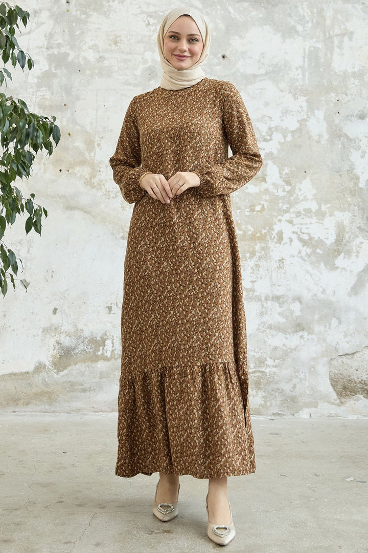 MDS Women Crispy Daisy Casual Viscose Dress - Brown - Pompano Beach