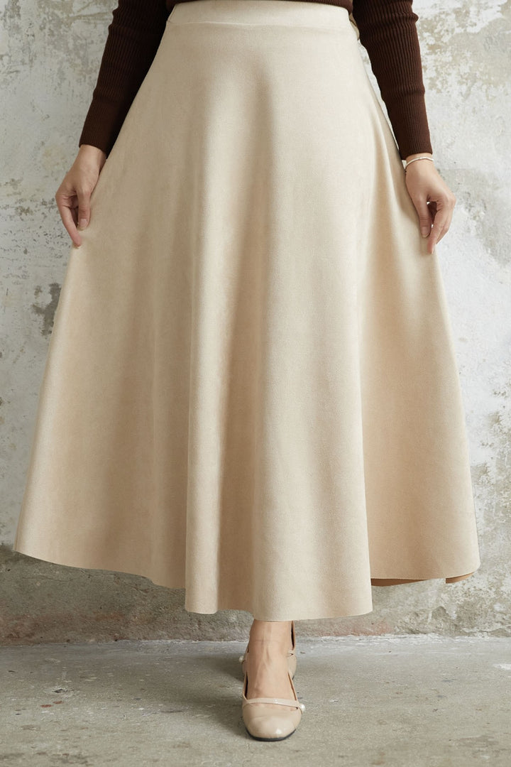 MDS Women Elisha Suede Skirt - Stone - Wenatchee