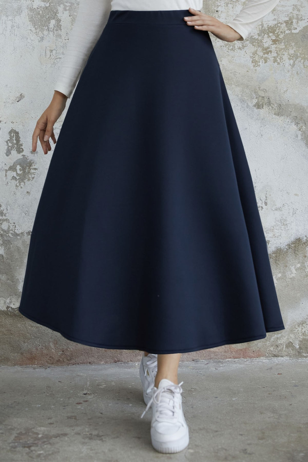 MDS Women Elly Scuba Skirt - Navy - Ede
