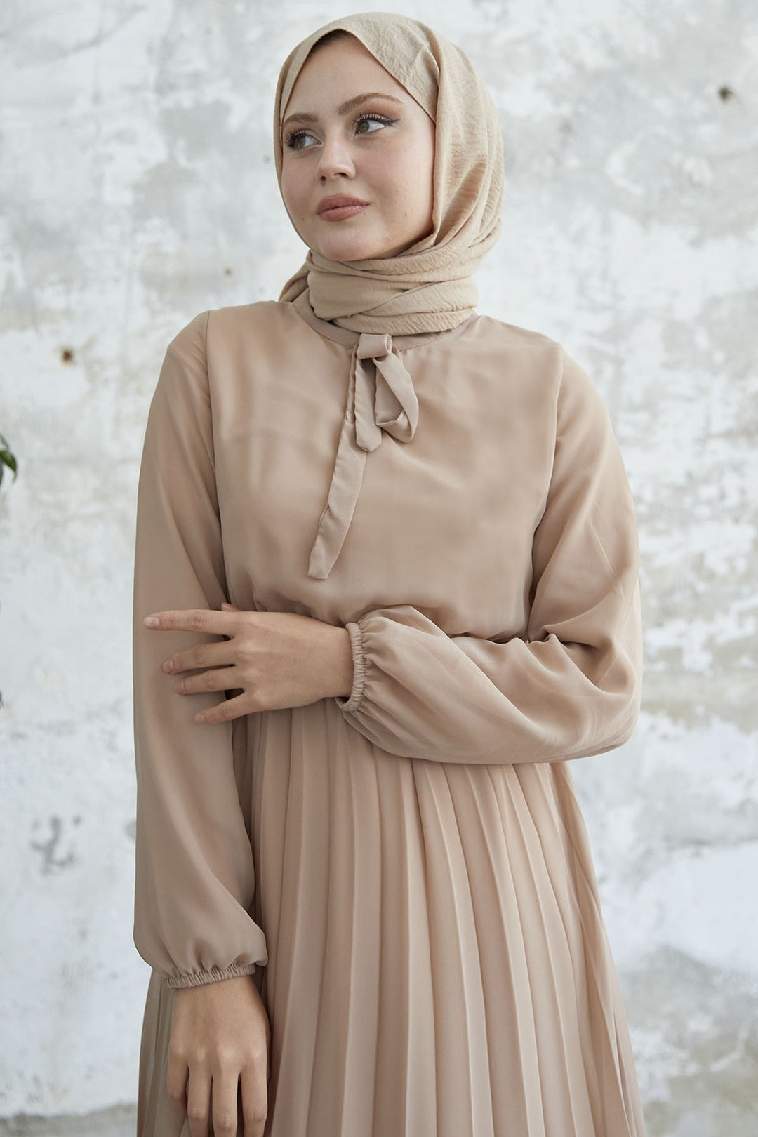 MDS Women Piliseli Limelda Chiffon Dress - Milky Coffee - Aix-en-Provence