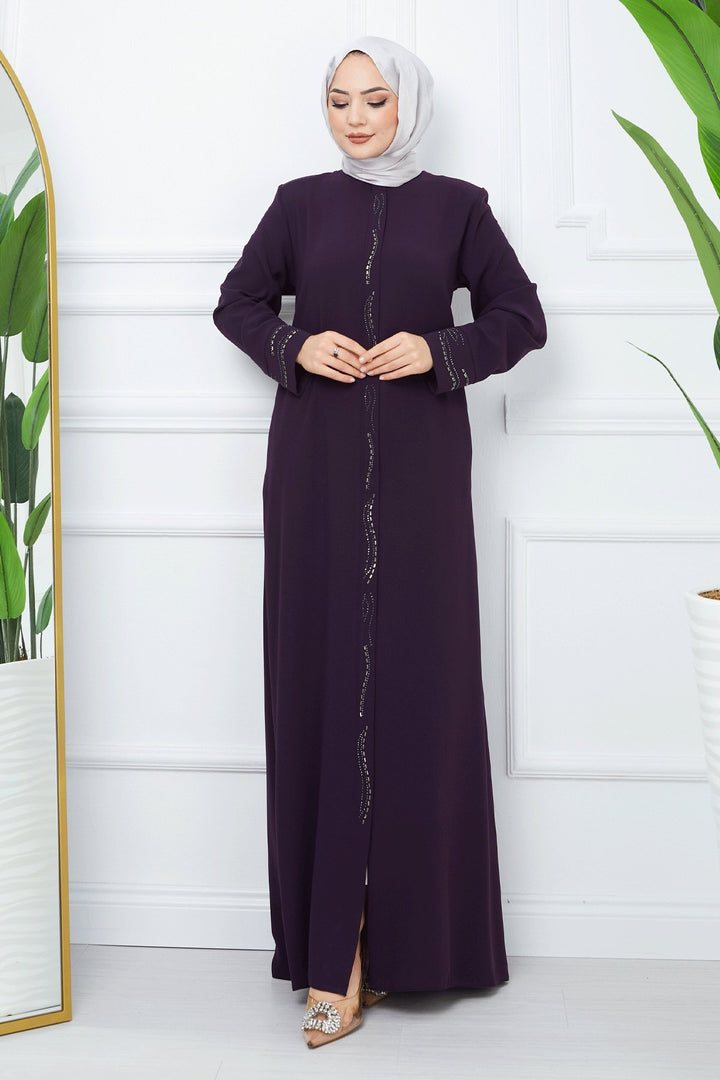 MDS Women Scattered Stone Honeycomb Cloak - Purple - Azuqueca de Henares