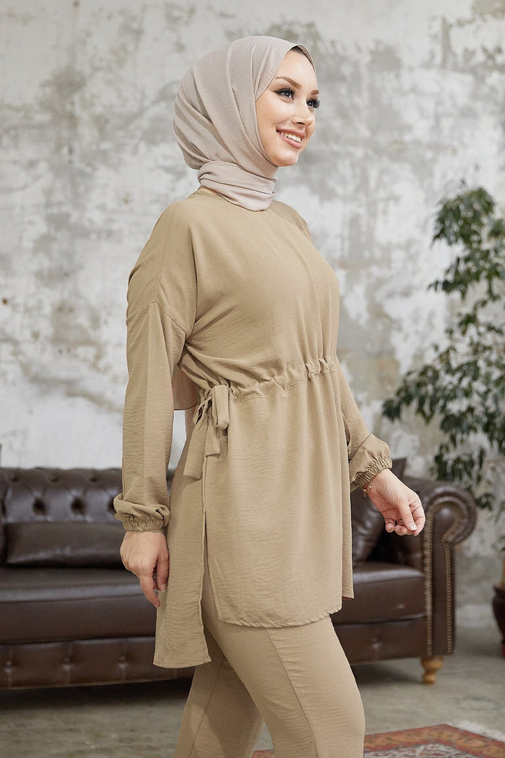 MDS Women Lefiya Tunnel Collar Two-Piece Set - Beige - Langenfeld