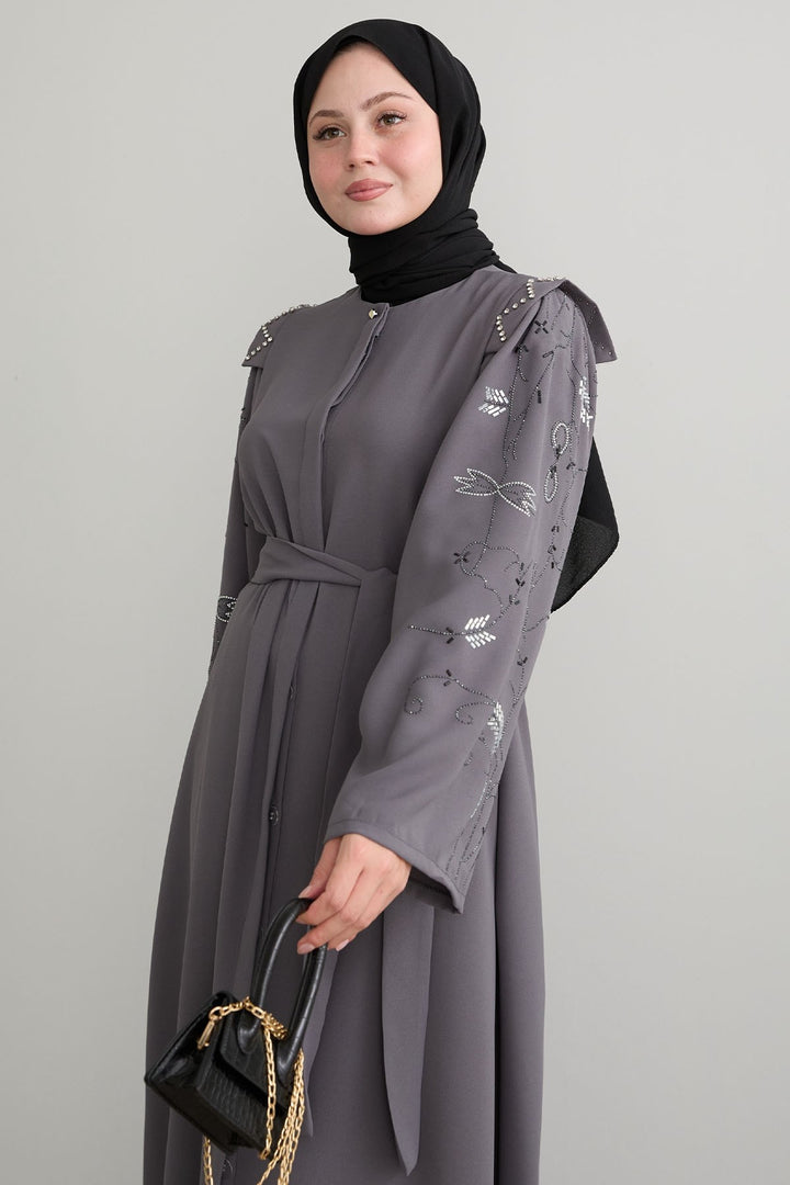 MDS Women Secret Exploding Shoulder Stoned Gray Ferace - Alafaya