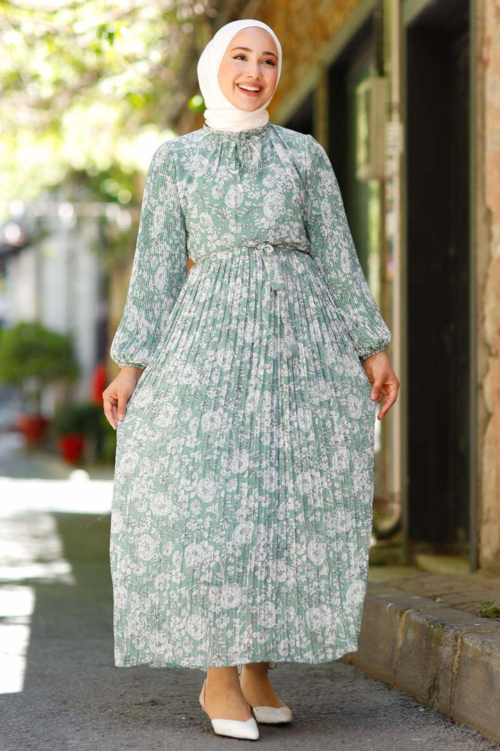 MDS Women Piliseli 6085 Chiffon Dress - Mint - Aspen Hill