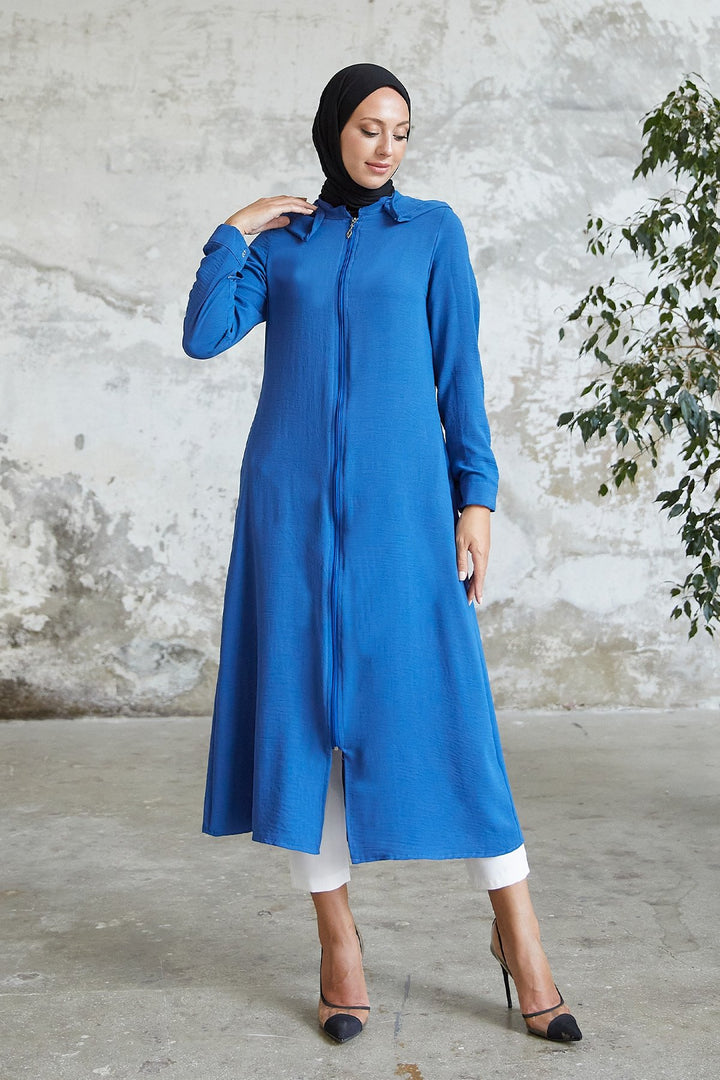 MDS Women Lure Hooded Abaya - Indigo - Mandeville