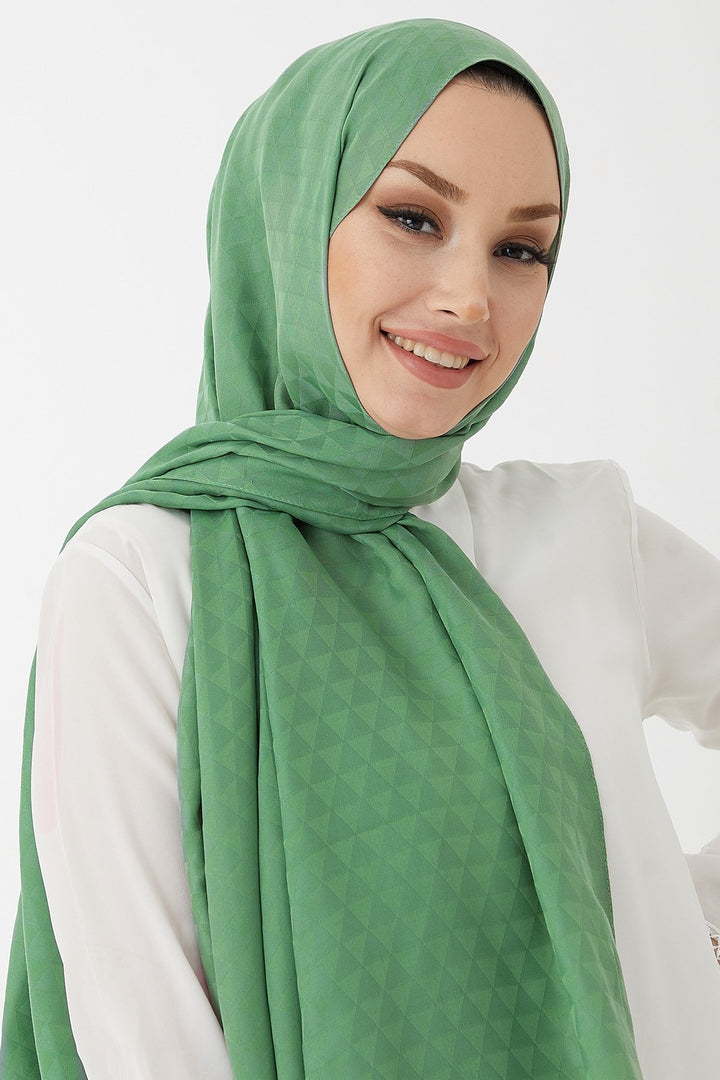 MDS Women Prism Pattern Cotton Jacquard Shawl - Mint - Tultitlán de Mariano Escobedo