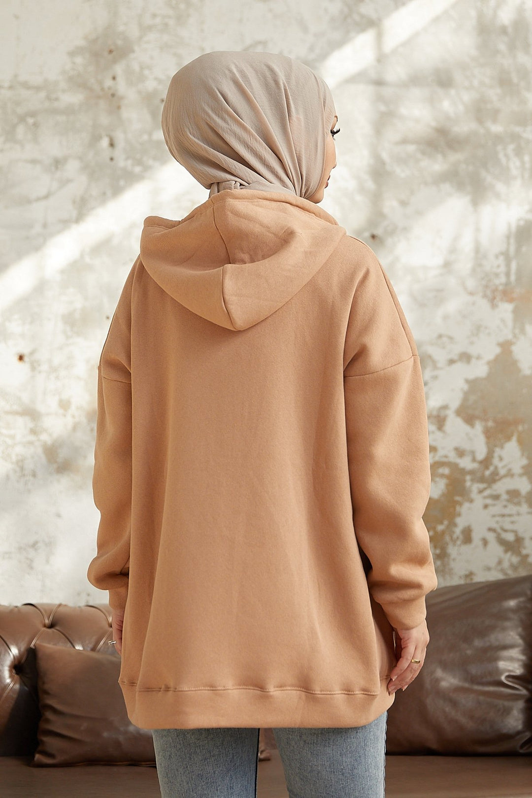 MDS Women Alena Pocket Zippered Polar Sweatshirt - Camel - Le Cannet
