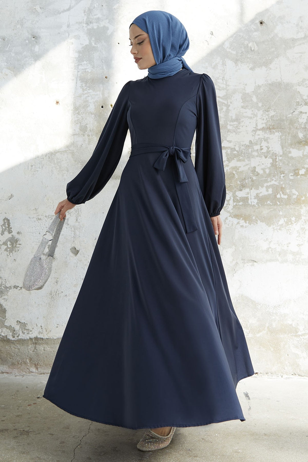 MDS Women Striped Scuba Dress - Navy - Darmstadt
