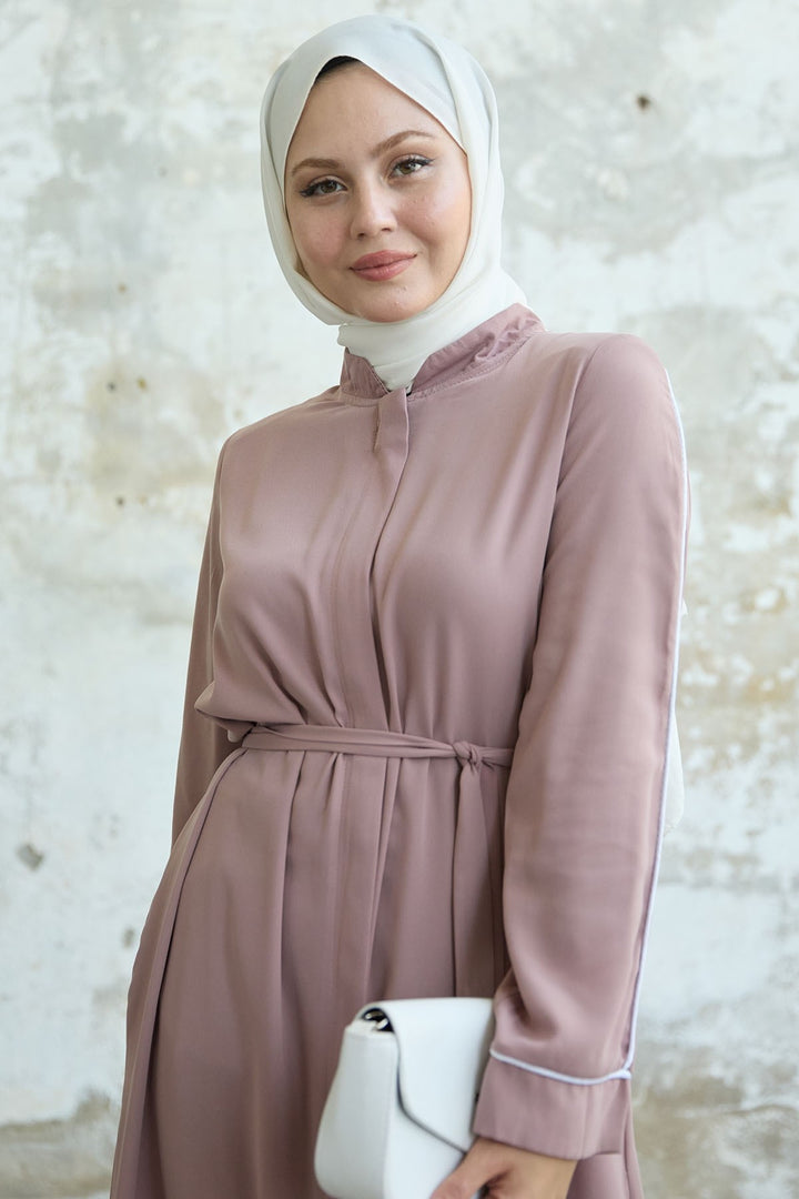MDS Women Salvia Loose Sleeve Biye Patterned Powder Ferace - Lompoc
