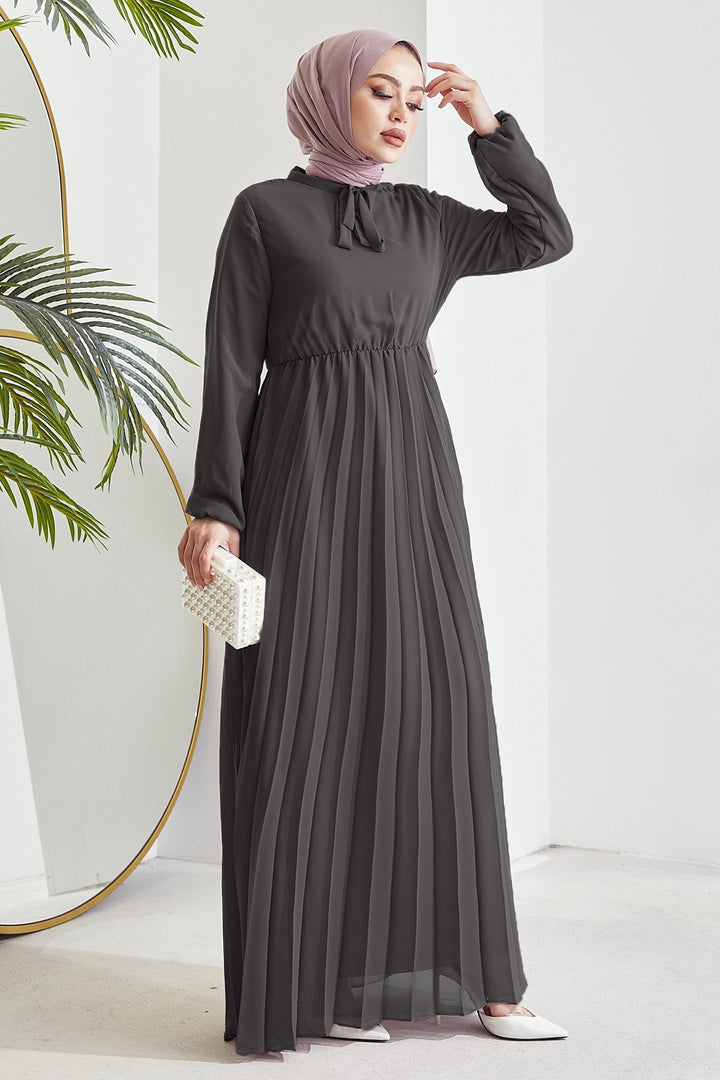 MDS Women Piliseli Limelda Chiffon Dress - Smoke Gray - Tinley Park