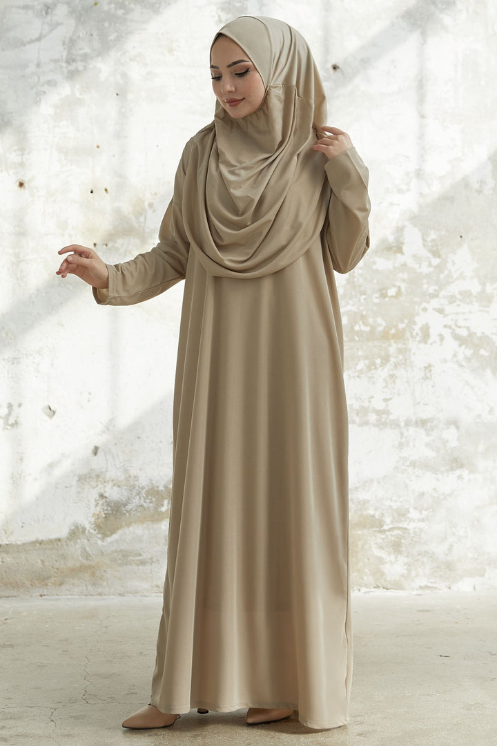 MDS Women One Piece Prayer Outfit - Beige - Reus