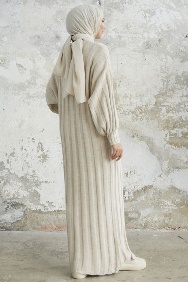 MDS Women Lovisa Ribbed Knit Dress - Cream - Batumi