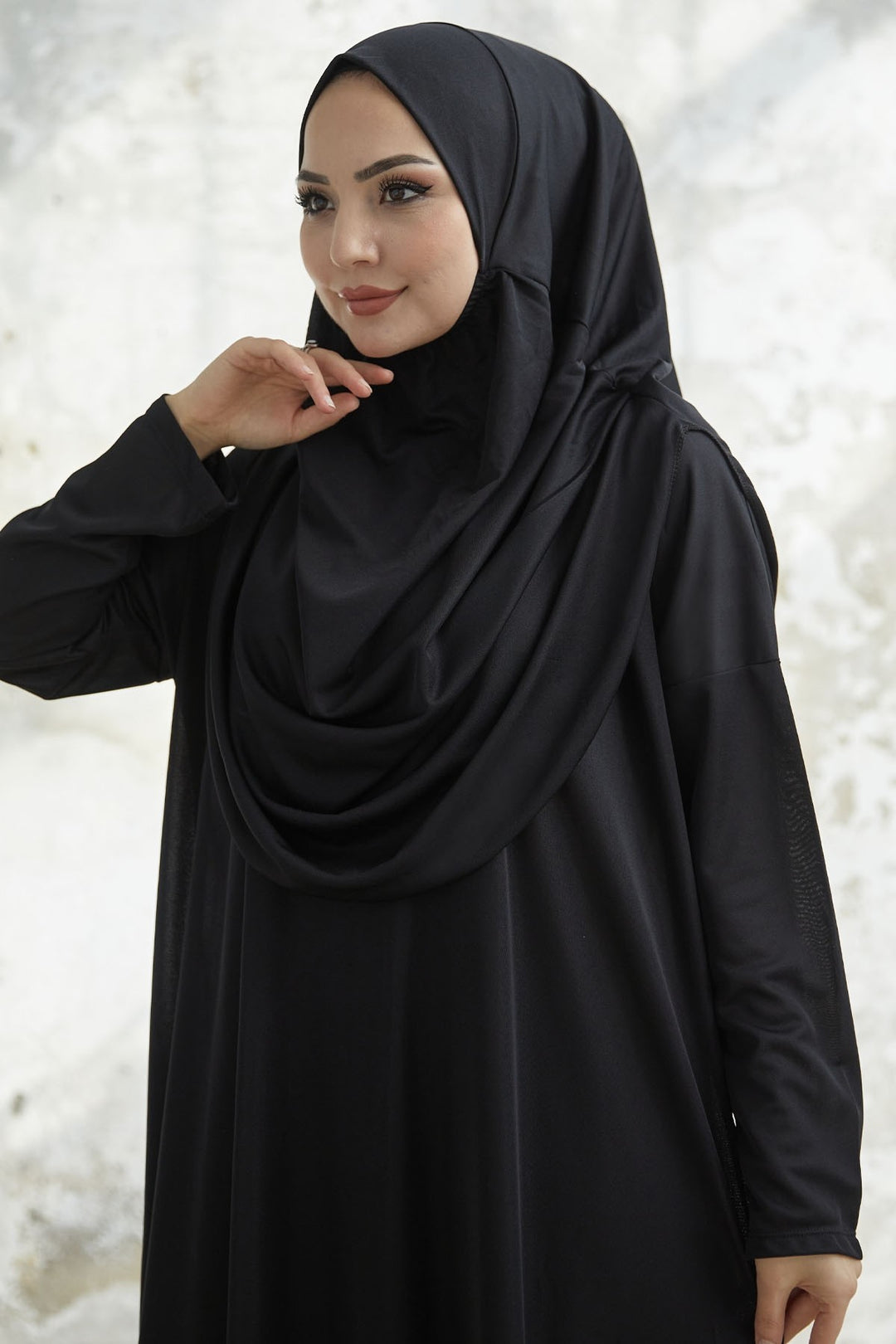 MDS Women One Piece Prayer Outfit - Black - Villaflores
