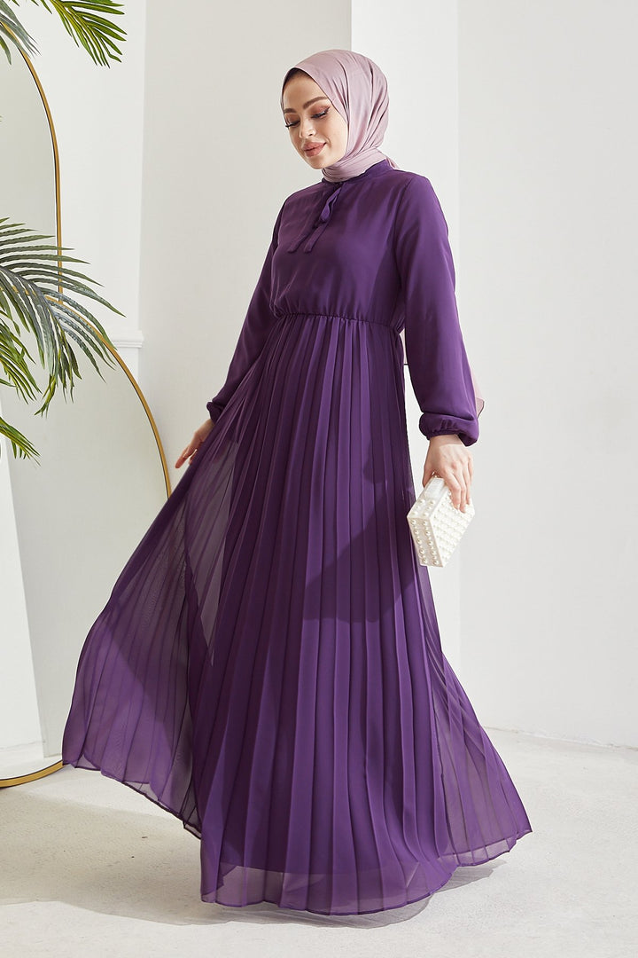 MDS Women Piliseli Limelda Chiffon Dress - Purple - Angers