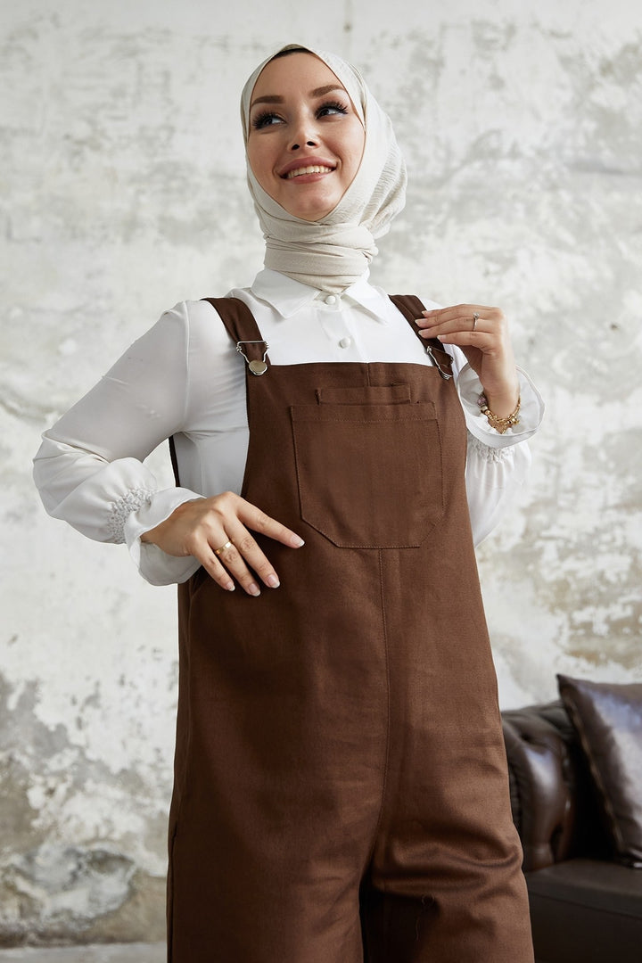 MDS Women Lindy Strap Overalls - Bitter Coffee - Cologne