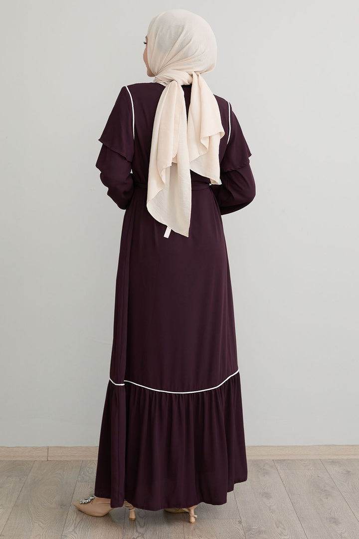MDS Women Sleeveless Detailed Purple Abaya - Saint-Martin-d’Hères