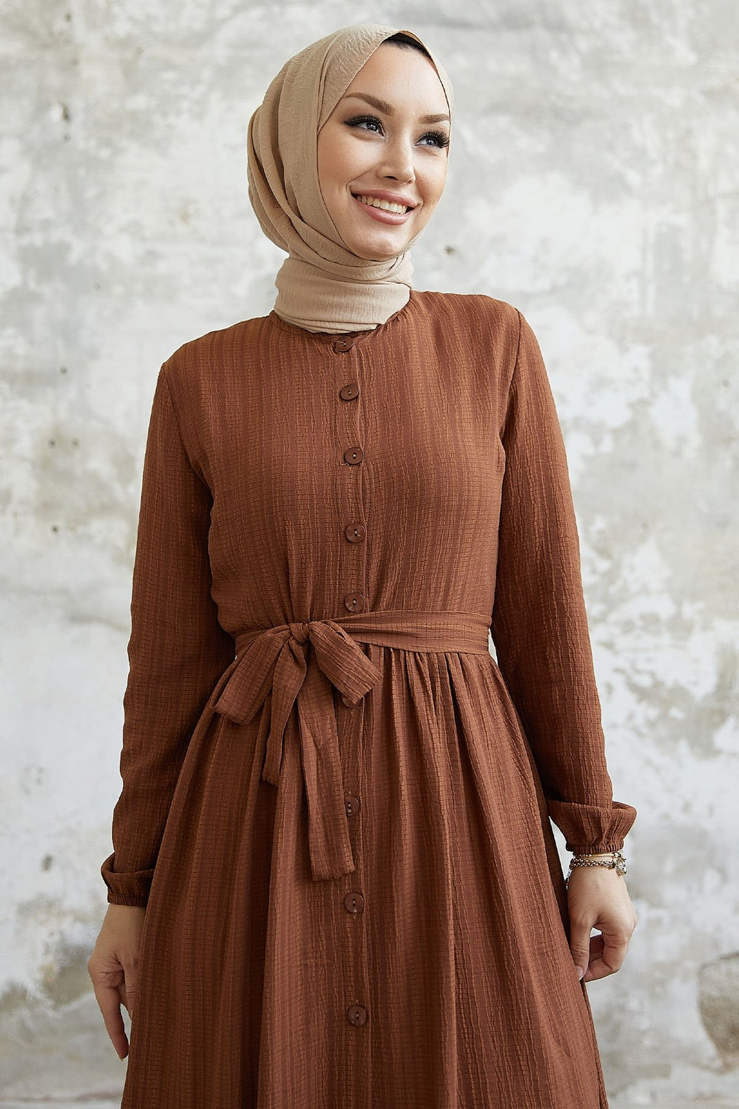 MDS Women Lemina Belted Dress - Dark Brown - Bognor Regis