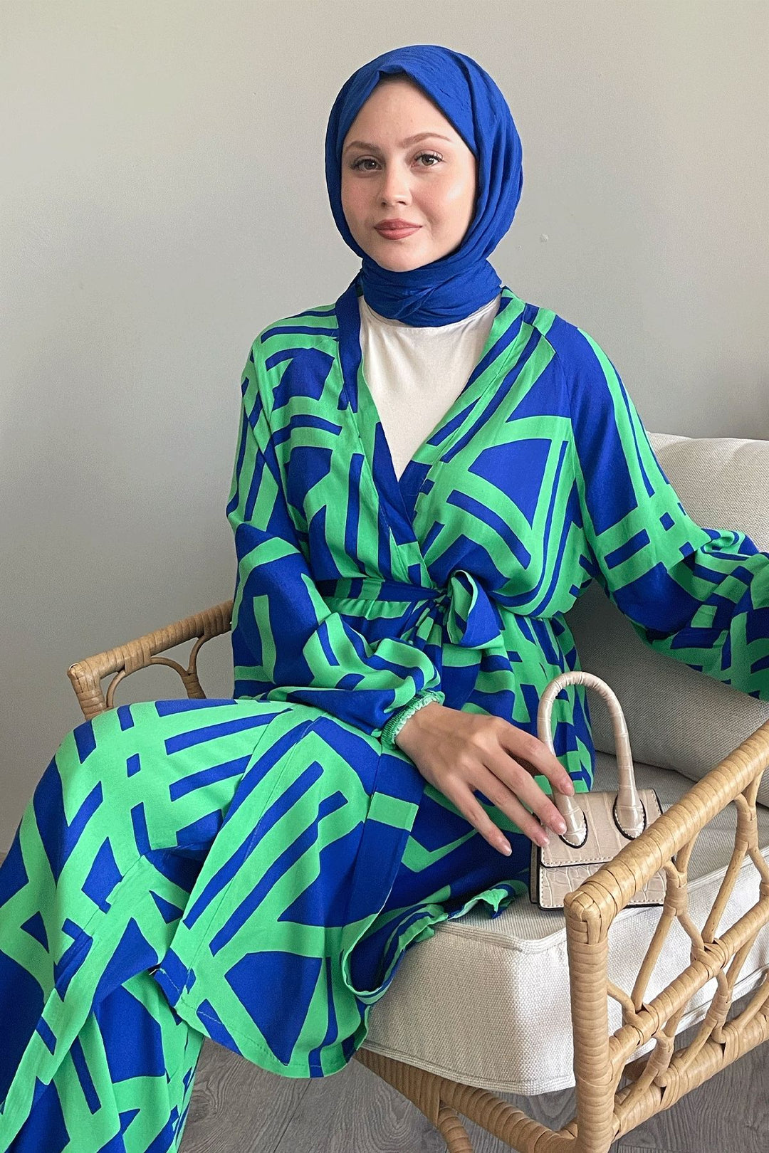 MDS Women Striped Green Viscose Set - Lima