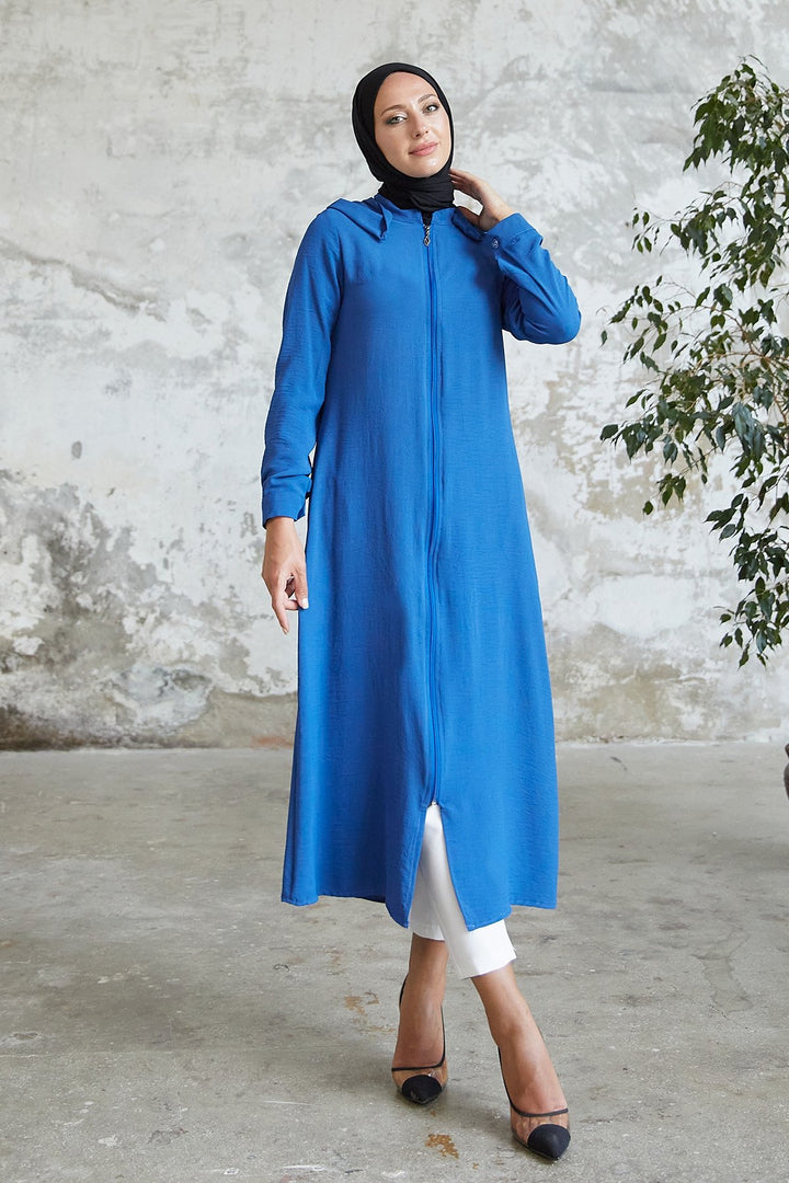 MDS Women Lure Hooded Abaya - Indigo - Mandeville