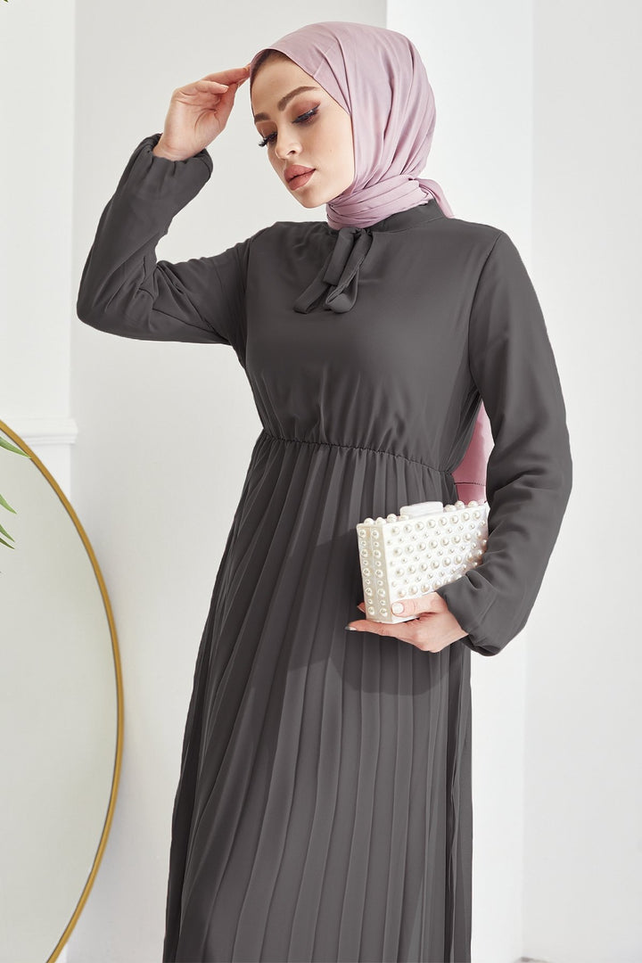 MDS Women Piliseli Limelda Chiffon Dress - Smoke Gray - Tinley Park