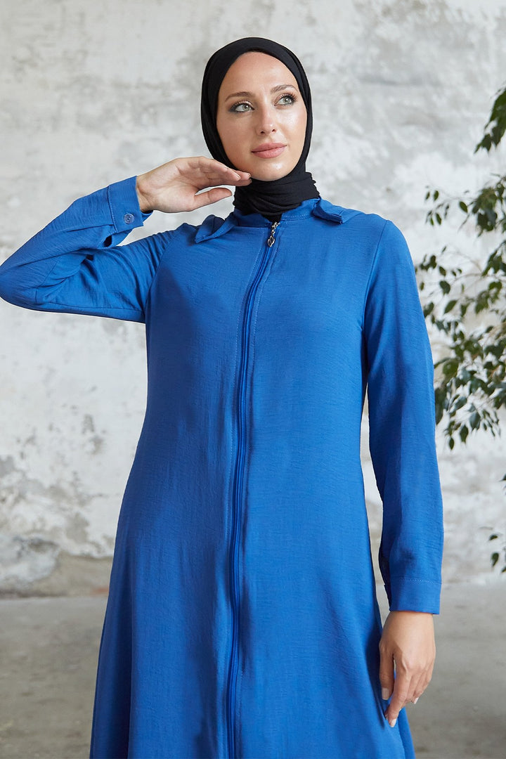 MDS Women Lure Hooded Abaya - Indigo - Mandeville