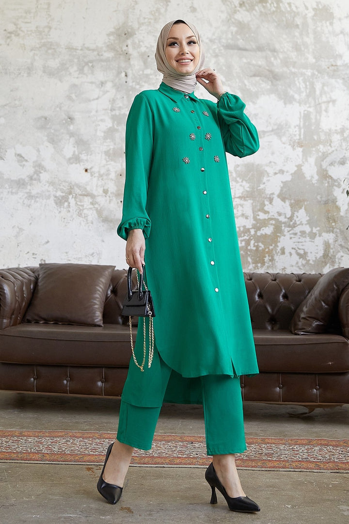 MDS Women Pearl-Embroidered Ayrobin Two-Piece Set - Benetton - Tejupilco