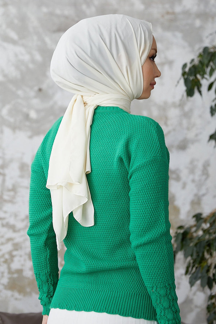 MDS Women Minsa Bird Patterned Knitted Sweater - Green - Woerden
