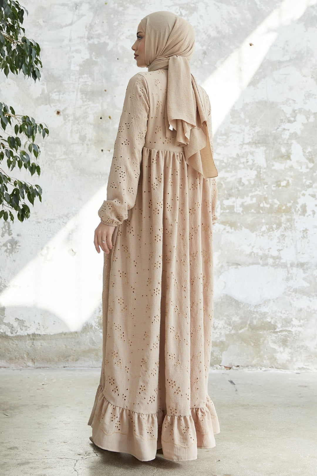 MDS Women Tasseled Embroidered Dress - Beige - Ioánnina