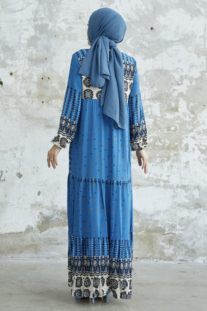 MDS Women Tasseled Viscose Dress - Indigo - Meridian