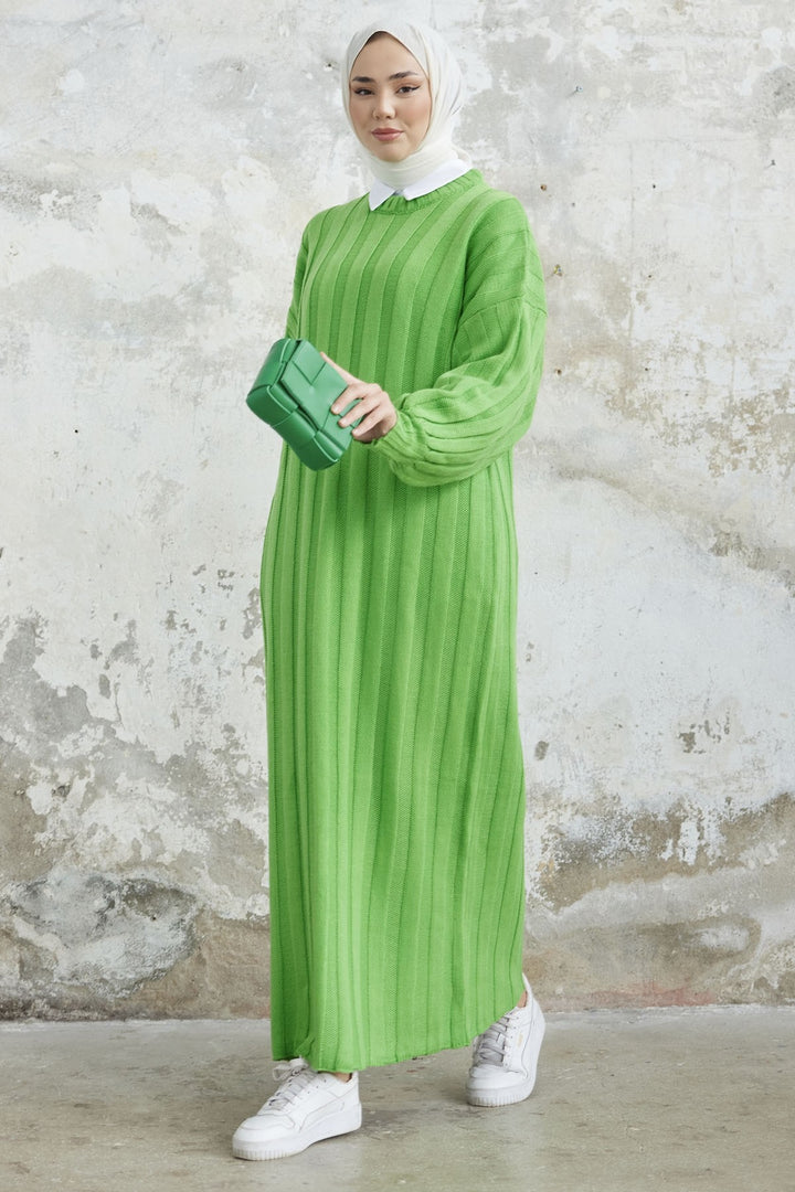 MDS Women Lovisa Threaded Knit Dress - Pistachio Green - Purísima de Bustos